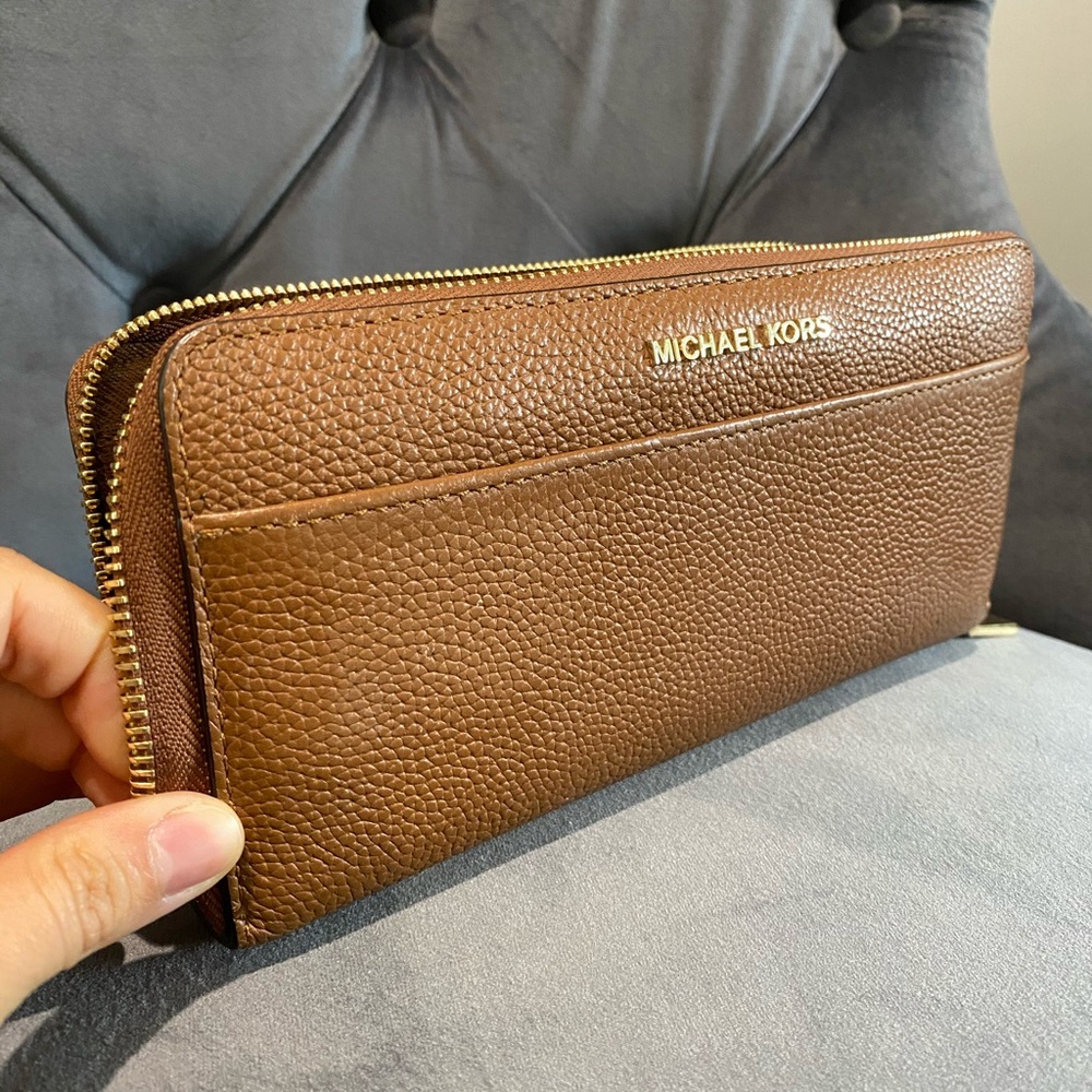 Mk Camel Leather Wallet - image 2